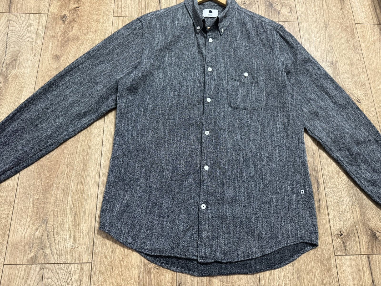 NN07 NN07 (No Nationality) Levon Herringbone Flannel Shirt Size US M / EU 48-50 / 2 - 2 Thumbnail