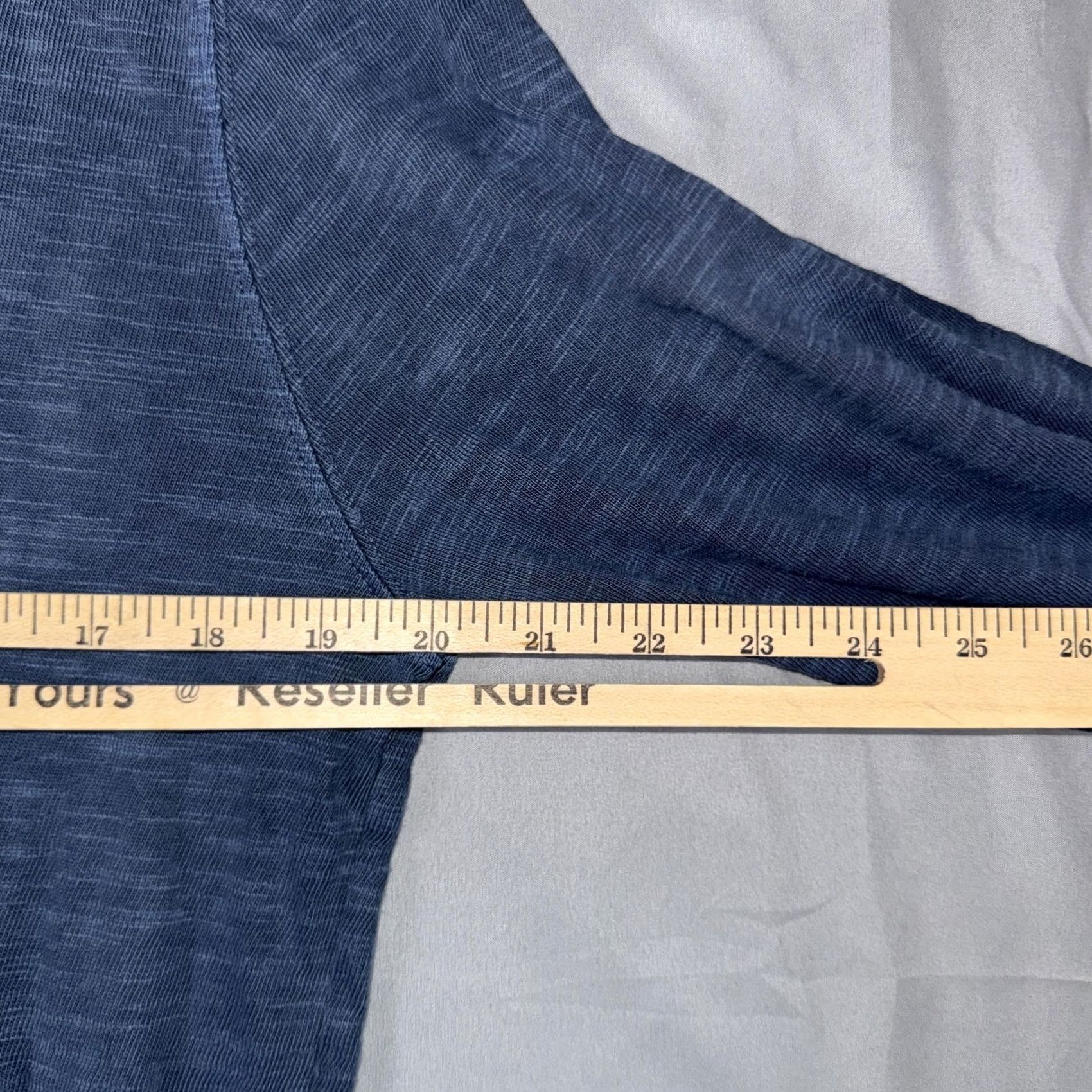 Faherty Faherty Sunwashed Slub Cotton Quarter-Zip Pullover Size L Mens Blue Knit 1/4 Zip Mock Neck Casual Sweater Size US L / EU 52-54 / 3 - 7 Thumbnail