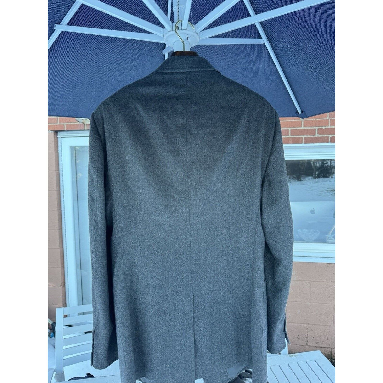 Tom Ford Tom Ford PeakLapel Cashmere GrayFlannel Shelton Jacket 56/46 Size 46L - 10 Thumbnail