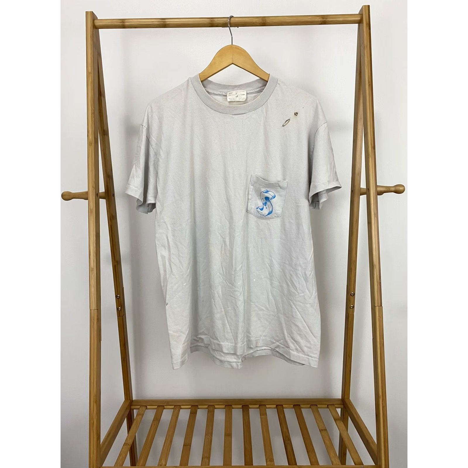Olive VTG 90s 17th Street Surf Shop Live To Surf Single Stitch Pocket T-Shirt XL Shirt Mens Light Gray Size US XL / EU 56 / 4 - 2 Thumbnail