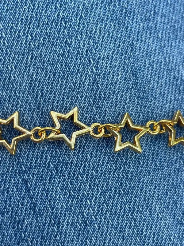 Jewelry Kumiko x ishi Gold Color Grunge Stars Link bracelet Size ONE SIZE - 8 Thumbnail