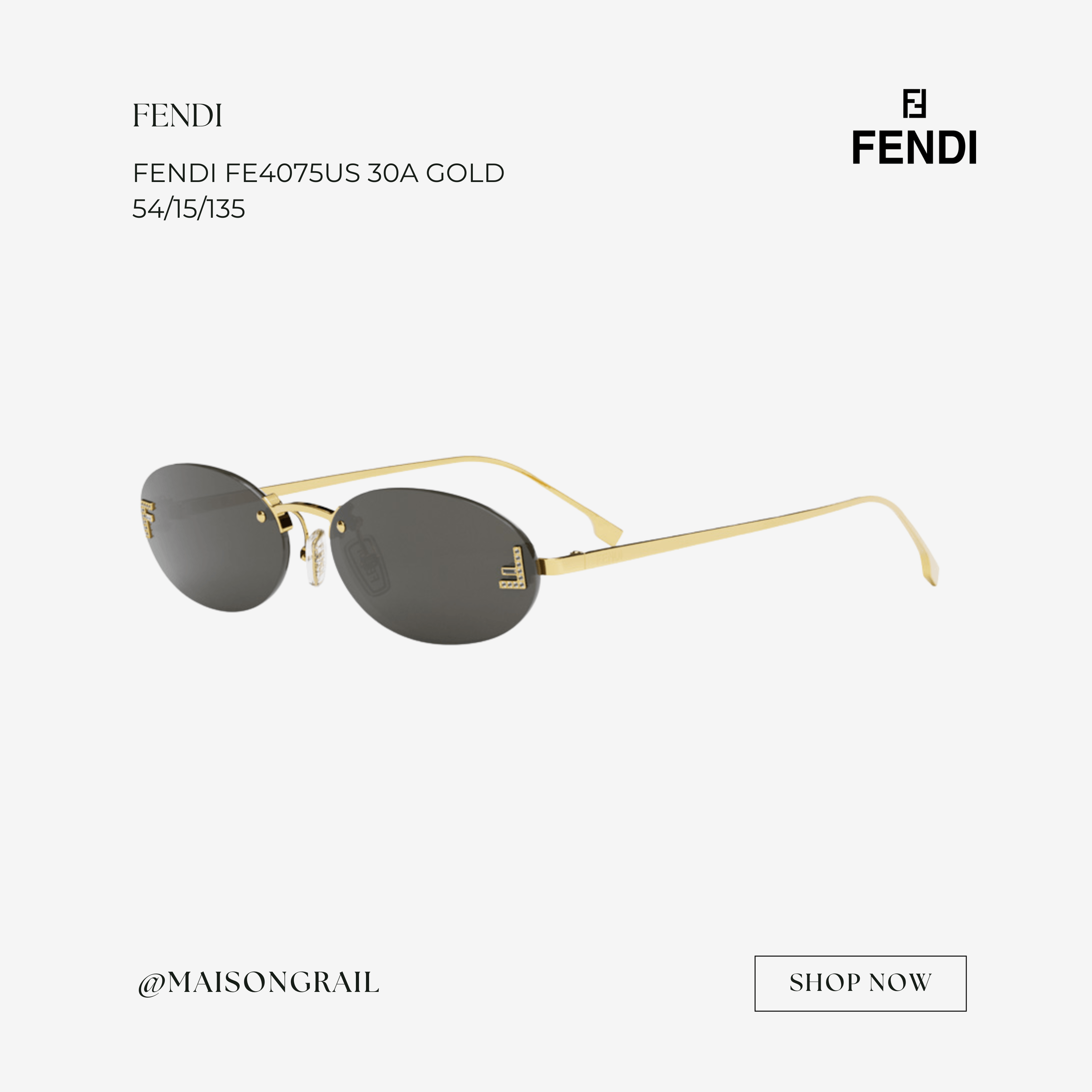Fendi FENDI FE4075US 30A SUNGLASSES Size ONE SIZE - 1 Thumbnail