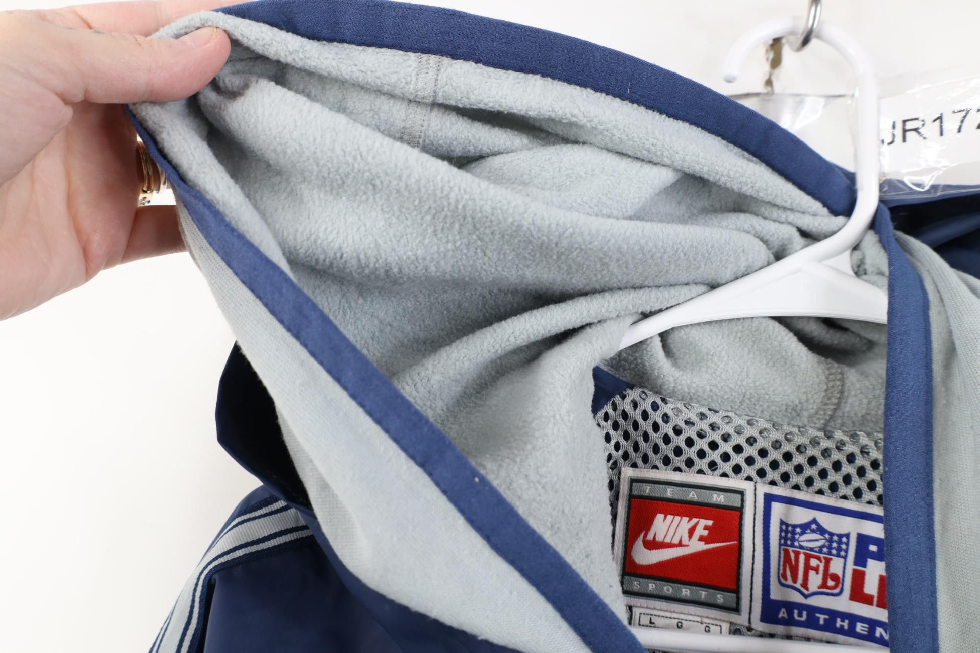 Nike Vintage 90s Nike Pro Line Cowboys Hooded Rain Jacket Size US L / EU 52-54 / 3 - 12 Thumbnail