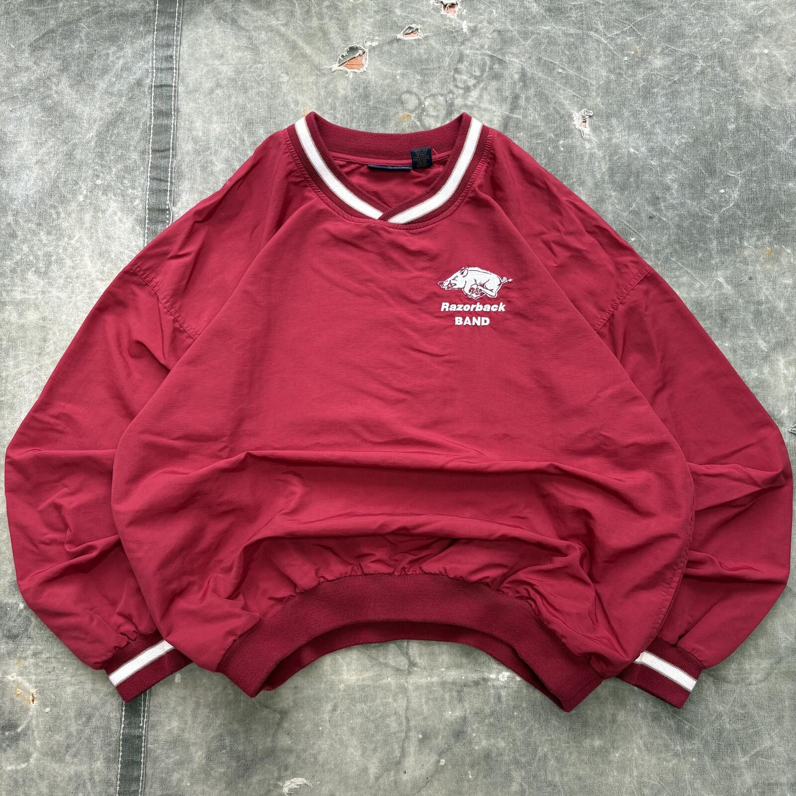 Antigua Vintage 90s Arkansas Razorbacks Band Pullover Windbreaker Size US L / EU 52-54 / 3 - 1 Thumbnail