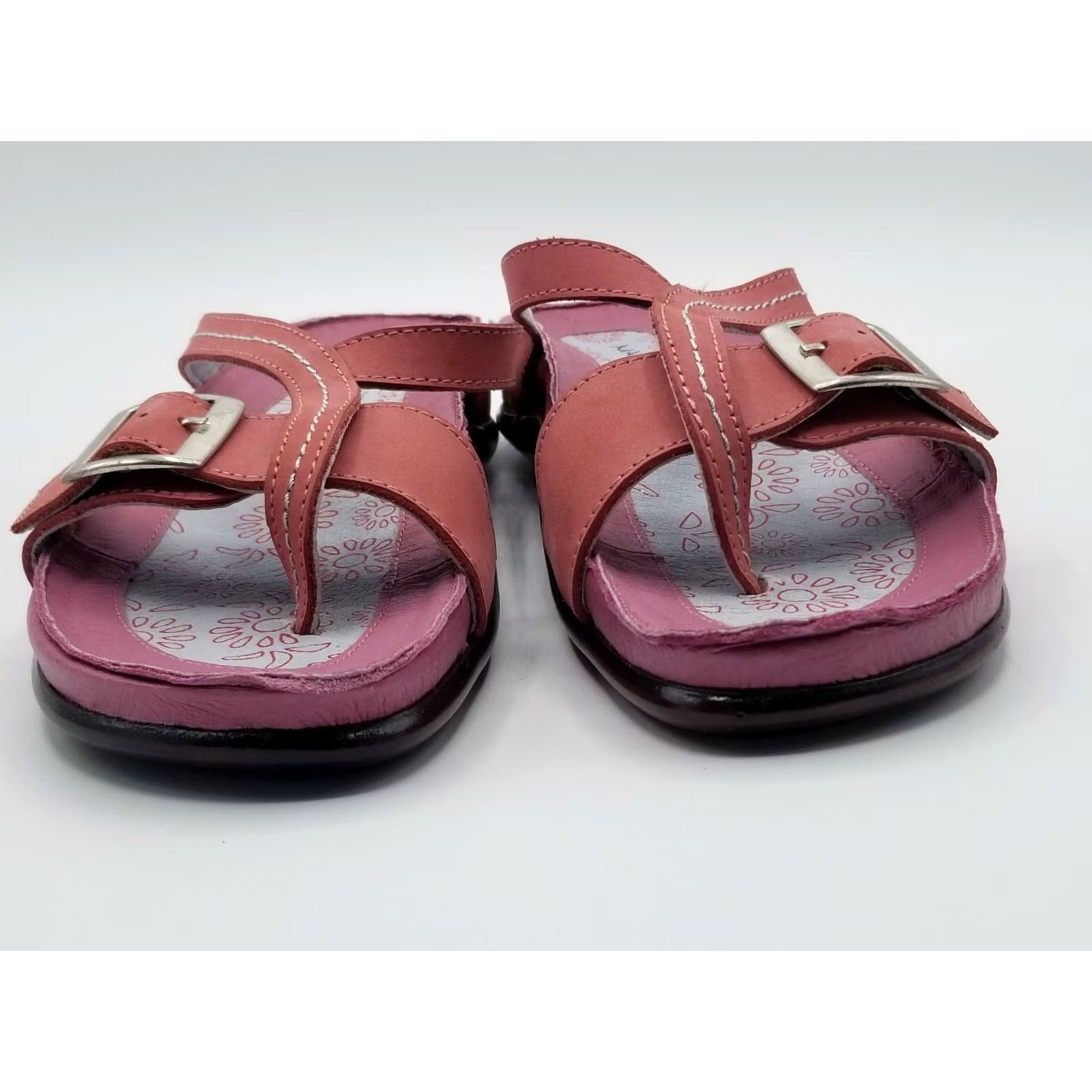 Pajar Pajar Maria Pia Pink Leather Sandals Roma-P01 US 5 EUR 37 Slip-On Womens Sandal Spring Summer Leather Pink Size US 5 / IT 35 - 6 Thumbnail