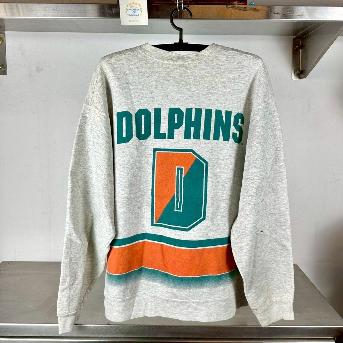 NFL × Salem Sportswear × Vintage Vintage 1994 Miami Dolphins All Over Print NFL XL Sweatshirt Size US XL / EU 56 / 4 - 3 Thumbnail