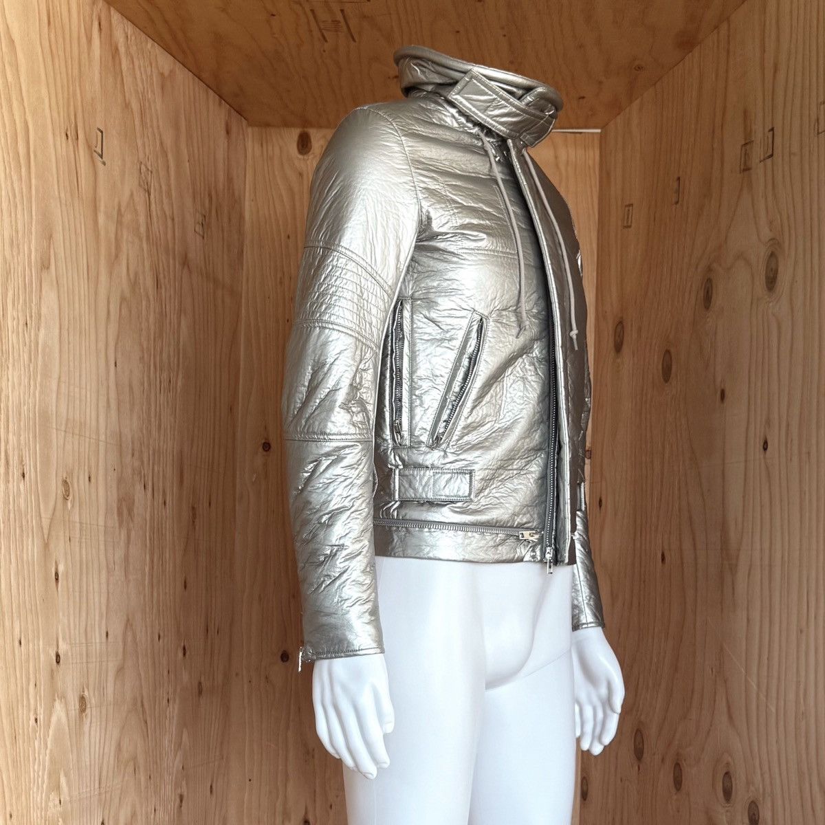 Helmut Lang Helmut Lang Re-Edition Astro Metallic Moto Jacket Size US XS / EU 42 / 0 - 1 Thumbnail