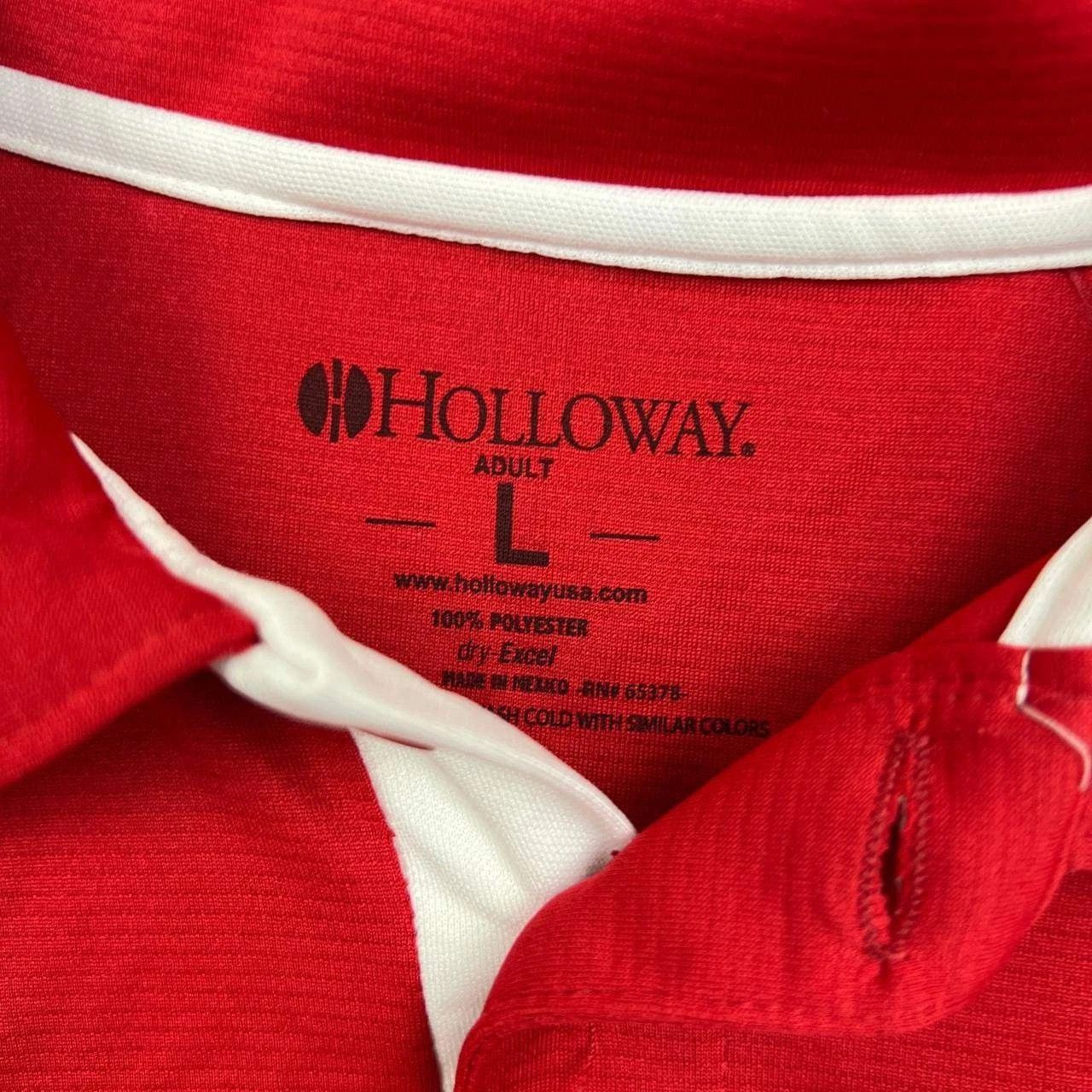 Holloway Holloway Polo Shirt Men Red Short Sleeve Collared Adult L Size US L / EU 52-54 / 3 - 6 Thumbnail