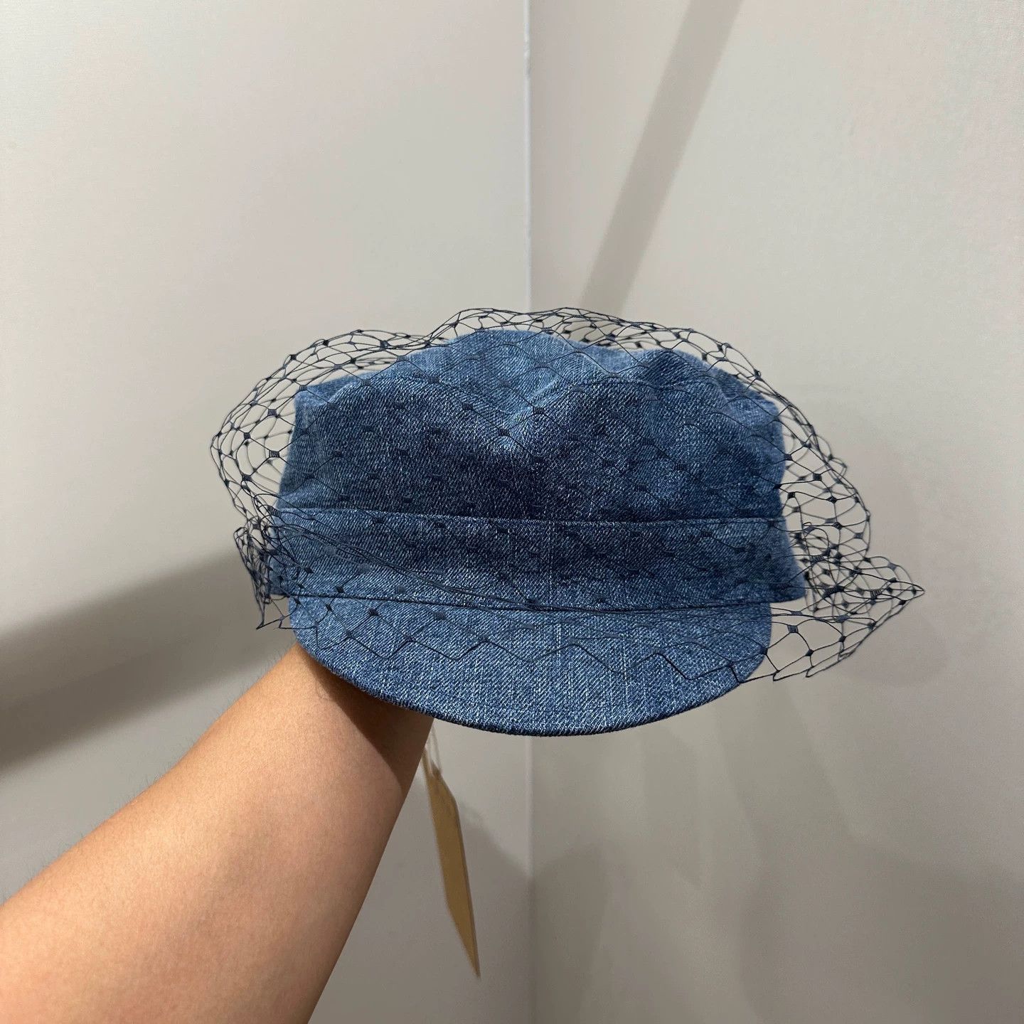 Christian Dior Monsieur Christian Dior may186 tulle-denim newsboy cap 58 c Size ONE SIZE - 1 Thumbnail