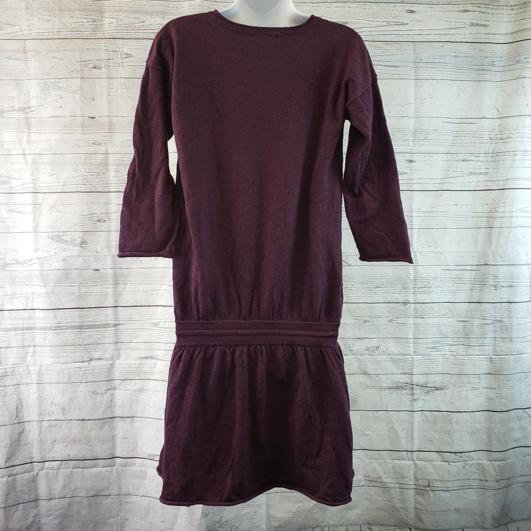 Athleta Athleta Women Avila Sweater Dress Sz Small Plum Purple Drop Waist Scoop Neck Dress Size S / US 4 / IT 40 - 3 Thumbnail