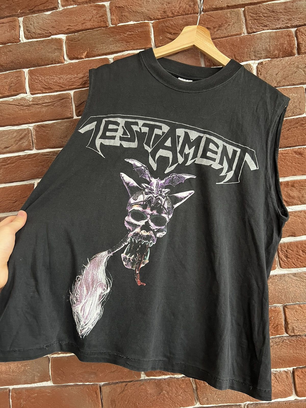 Band Tees 90’s Vintage TESTAMENT THE GATHERING Thrash METAL SHIRT Band Size US L / EU 52-54 / 3 - 3 Thumbnail