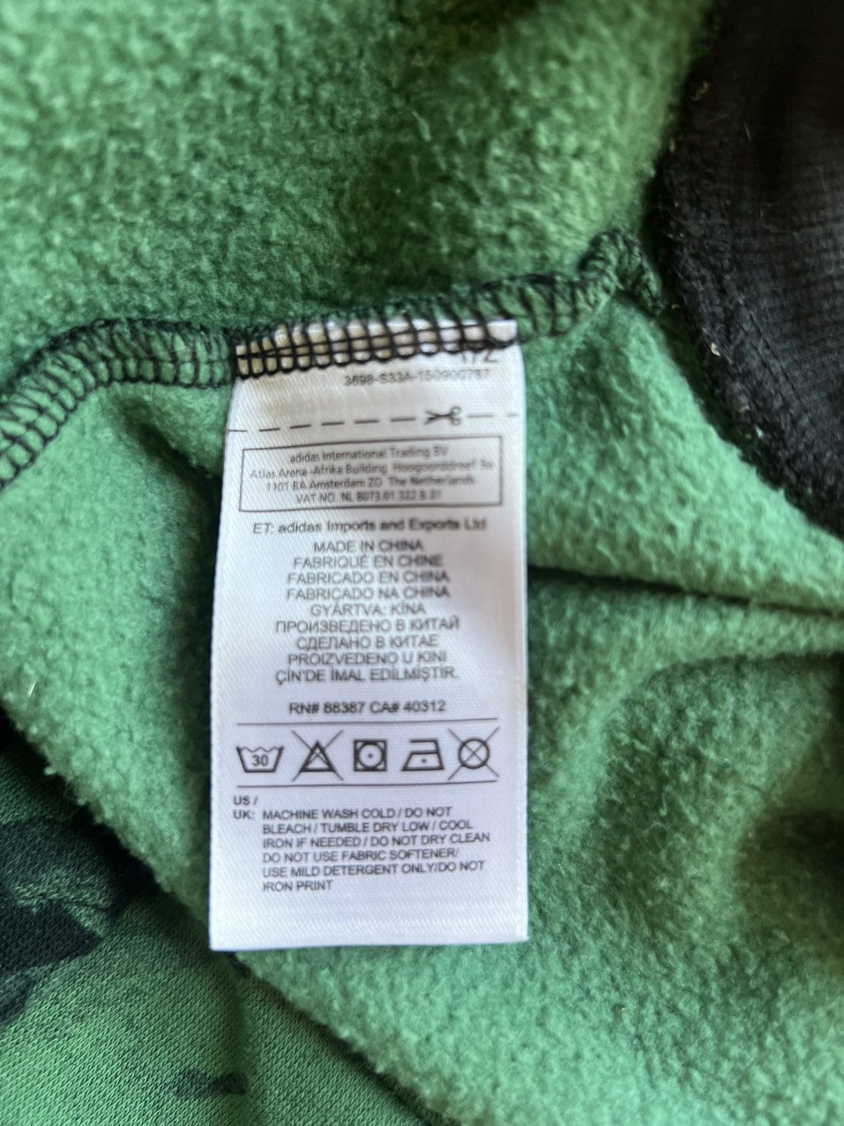 Adidas Adidas Poison Ivy League Black & Green hoodie, size S. Size US S / EU 44-46 / 1 - 4 Thumbnail