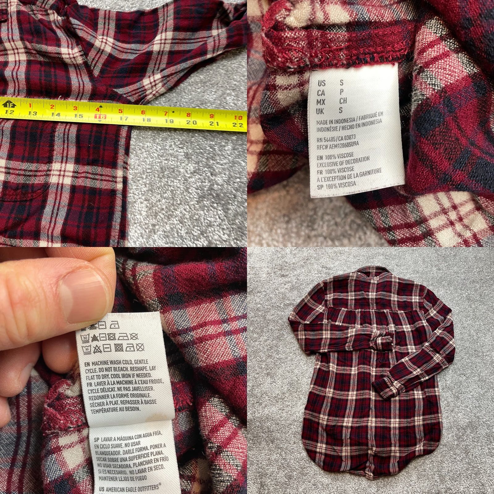 Abercrombie & Fitch VINTAGE Abercrombie & Fitch Ann-Mazingly Soft Flannel Shirt Womens Small Boyfriend Fit Size S / US 4 / IT 40 - 8 Thumbnail