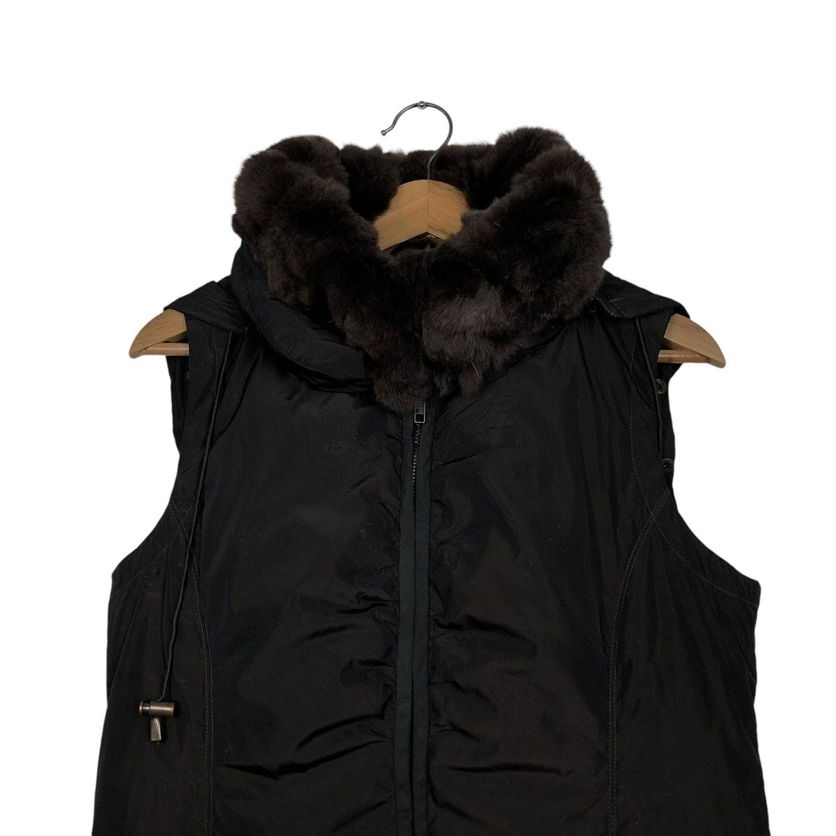 Japanese Brand 🔥VINTAGE BIKER VEST VENT DE MER MINK FUR COLLAR Size US M / EU 48-50 / 2 - 5 Thumbnail