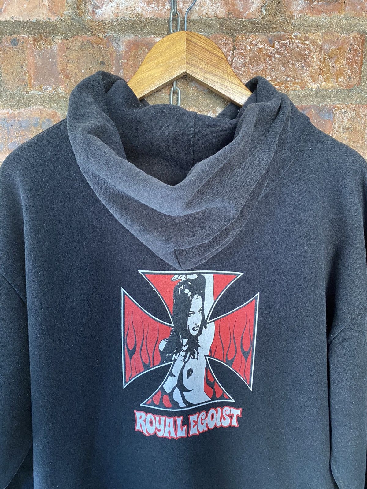 Japanese Brand 1990s 🔥ROYAL EGOIST Pin Up Cross fire flames hysteric cospa Size US M / EU 48-50 / 2 - 5 Thumbnail