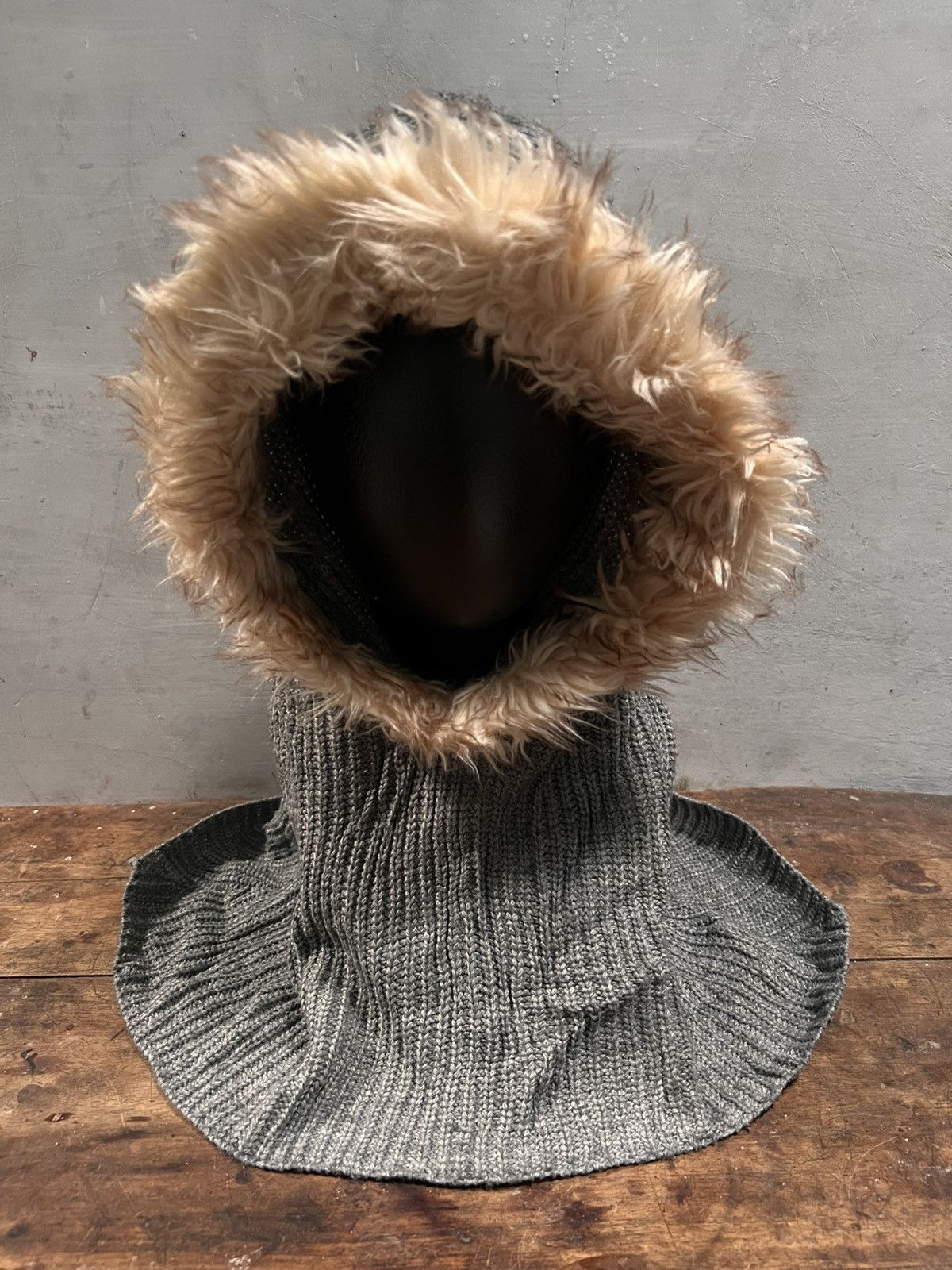 Edition Japan Peach & Cream Fur Hood Size ONE SIZE - 3 Thumbnail