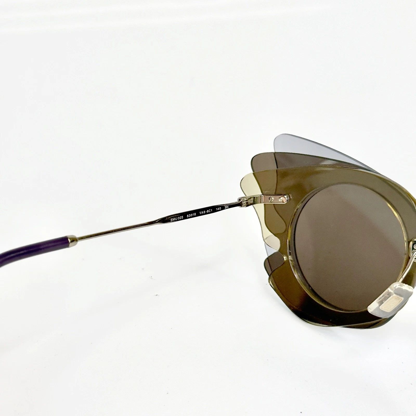 Miu Miu MIU MIU MU02SS COLLECTION 02S Brown Mirrored Sunglasses Size ONE SIZE - 2 Thumbnail