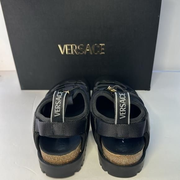 Versace New Authentic Versace logo-debossed caged sandals Size US 8.5 / EU 41-42 - 7 Thumbnail