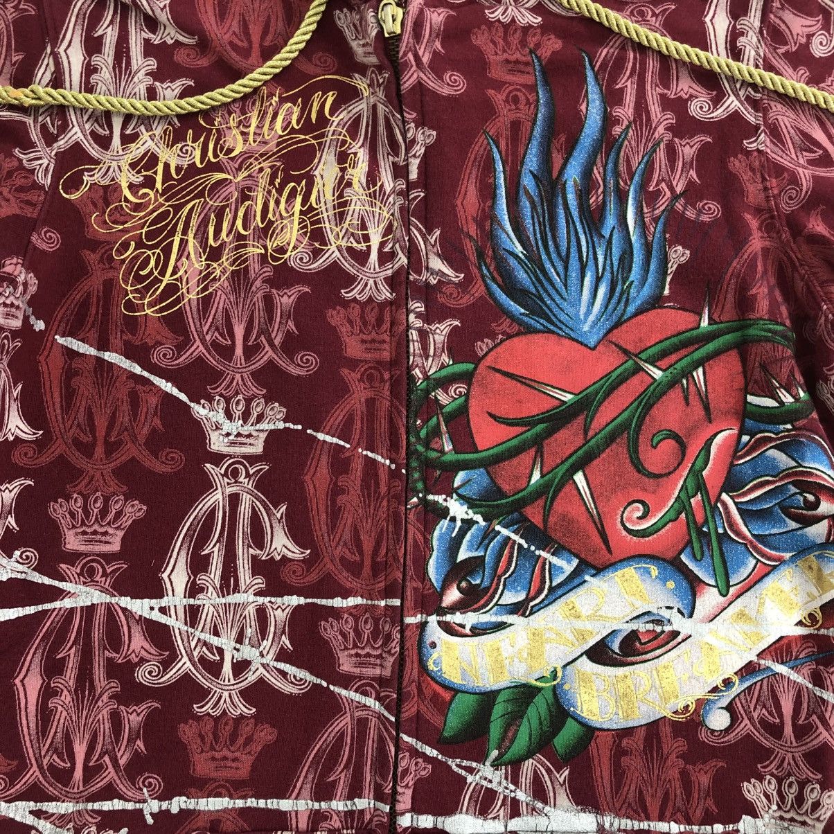 Christian Audigier Vintage Ed Hardy Christian Audigier Heart Tattoo Zip Hoodie Size S / US 4 / IT 40 - 9 Thumbnail