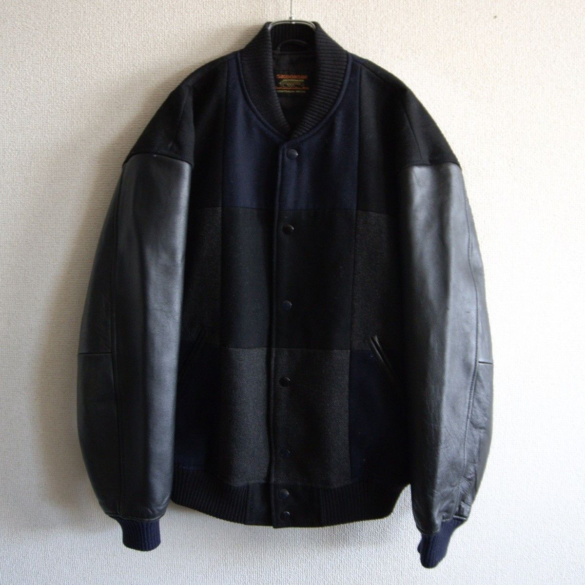 Skookum SKOOKUM x monkey time Melton Leather Varsity Jacket Size S Size US S / EU 44-46 / 1 - 1 Thumbnail