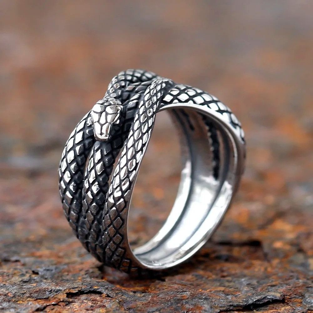 Jewelry 3D Snake Gothic Ring Size ONE SIZE - 4 Thumbnail