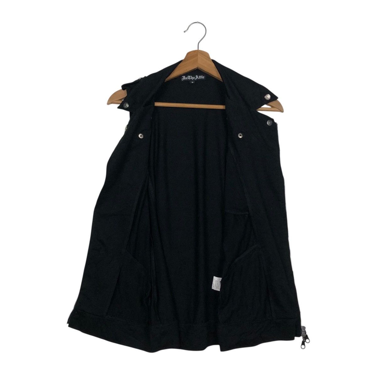 Hysteric Glamour 📌Rich Black Double Collar Tank Top Punk Design In The Attic Size US M / EU 48-50 / 2 - 14 Thumbnail