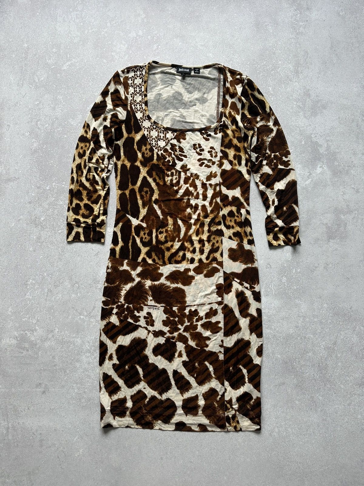 Just Cavalli Y2K Just Cavalli Leopard Print Viscose Long Dress Blouse Size M / US 6-8 / IT 42-44 - 6 Thumbnail