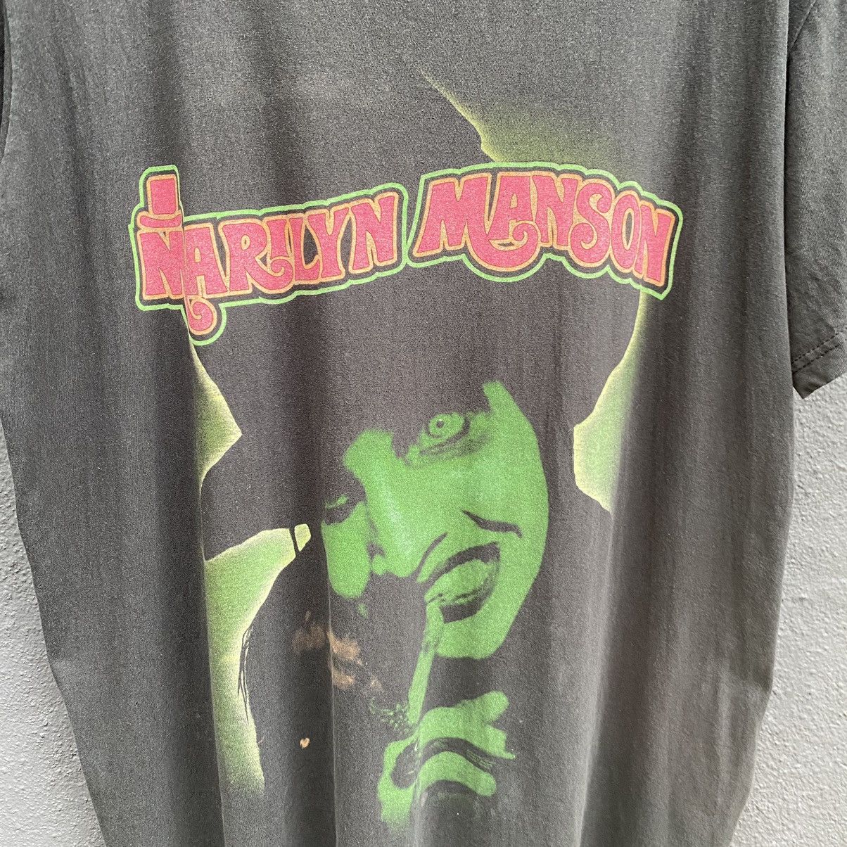 Thrashed Faded Marilyn Manson Sweet Dreams Album Band Tee