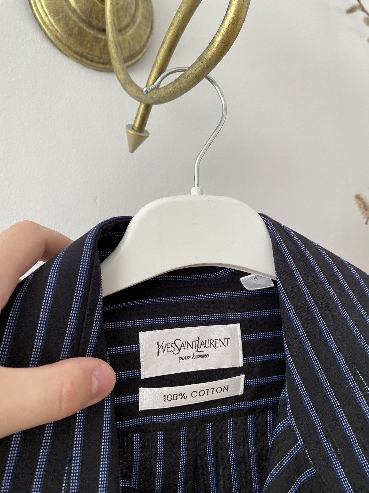 Yves Saint Laurent Vintage Yves Saint Laurent YSL Short Sleeve Button Up Shirt Size US M / EU 48-50 / 2 - 6 Thumbnail