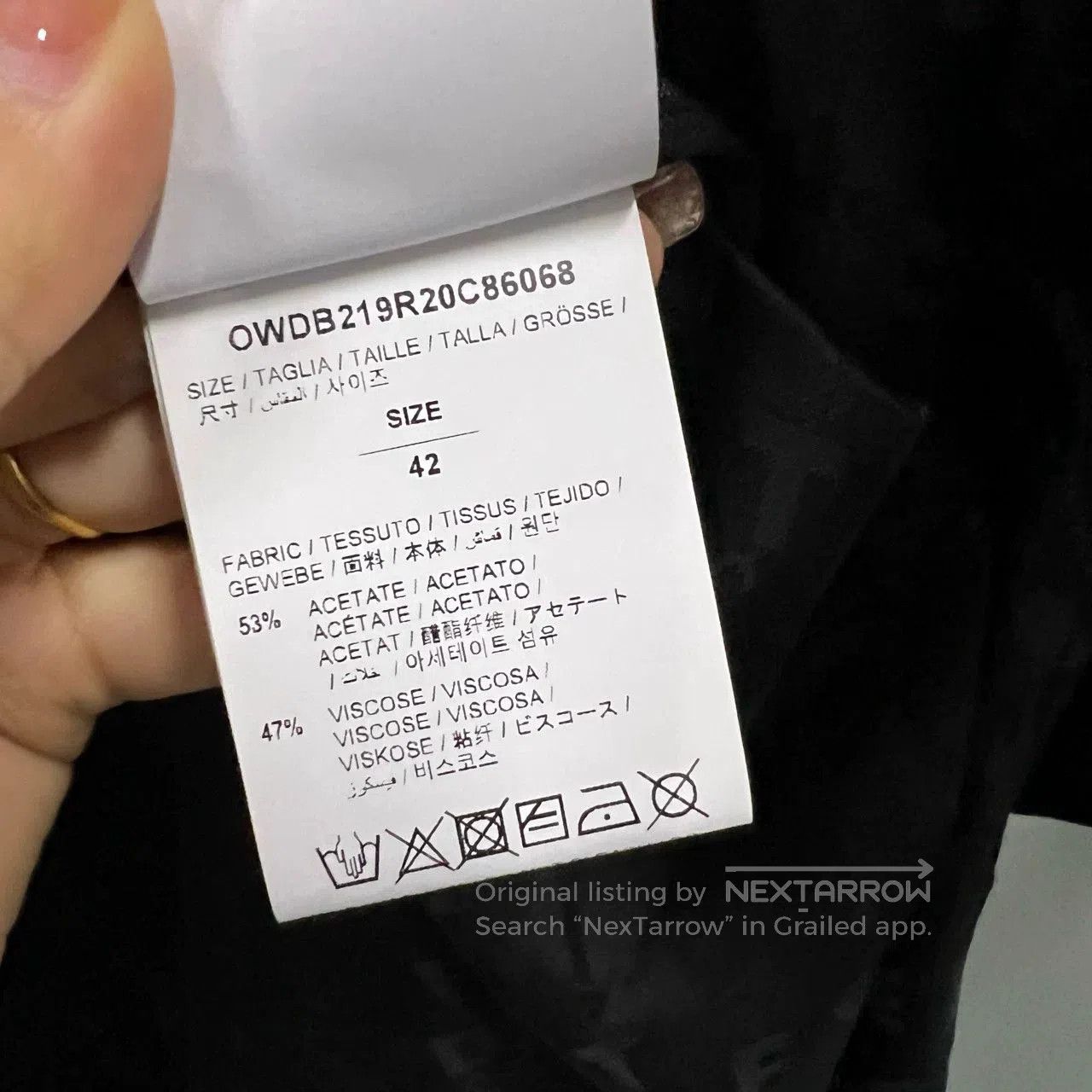 Off-White OFF-WHITE All-Over Letter Logo Silk Dress. Size M / US 6-8 / IT 42-44 - 5 Thumbnail