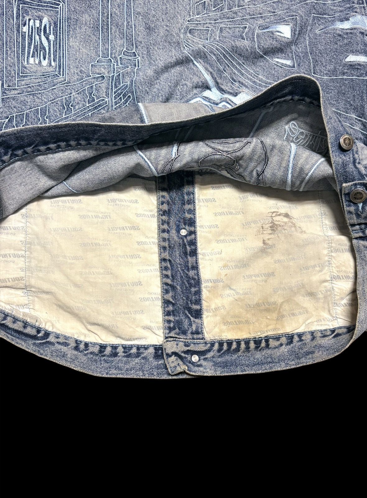 Southpole South Pole Big Logo Distressed Jean Jacket Size US XXL / EU 58 / 5 - 17 Thumbnail