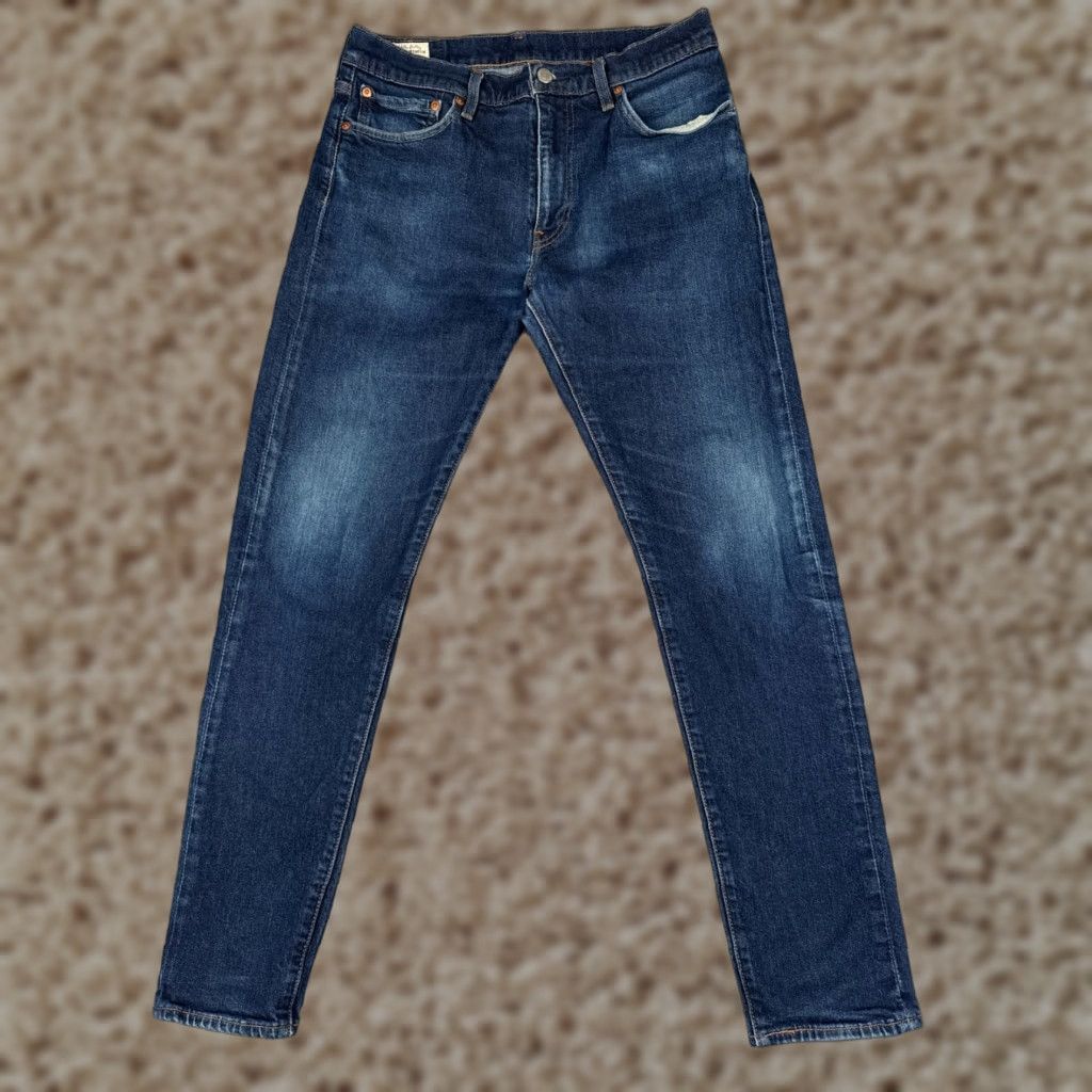 Levi's Levis 512 Jeans Denim Blue Distressed 31x30 Regular Fit 5-Pocket Cotton Button Closure Mens Jeans Size US 33 - 1 Thumbnail