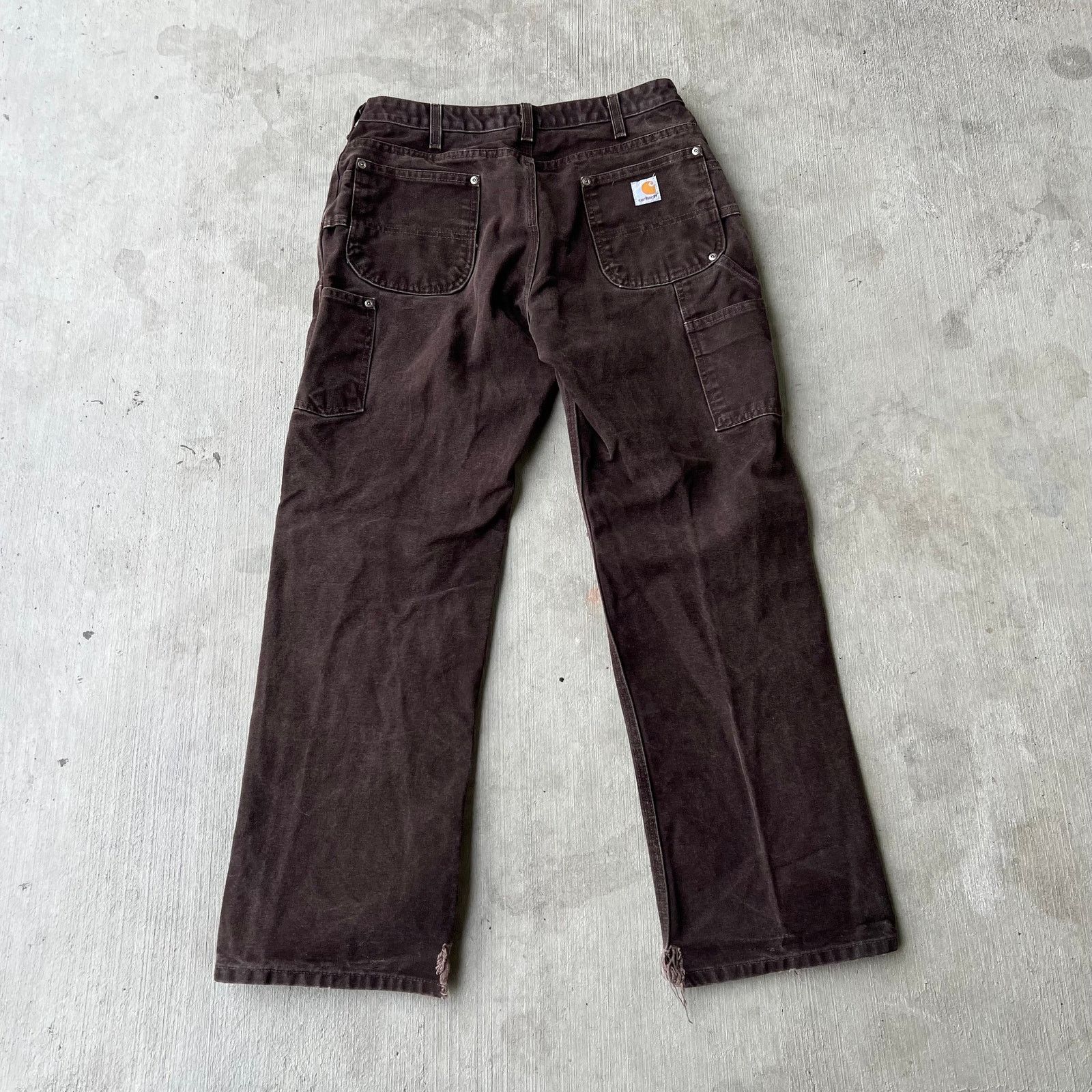 Carhartt × Vintage Carhartt brown WOMENS double knee work wear carpenter pants Size US 31 - 5 Thumbnail