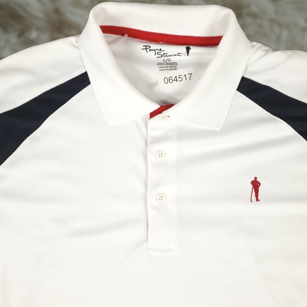 Vintage Payne Stewart Polo Shirt Mens Large White Golf Casual Short Sleeve Polo Size US L / EU 52-54 / 3 - 1 Thumbnail