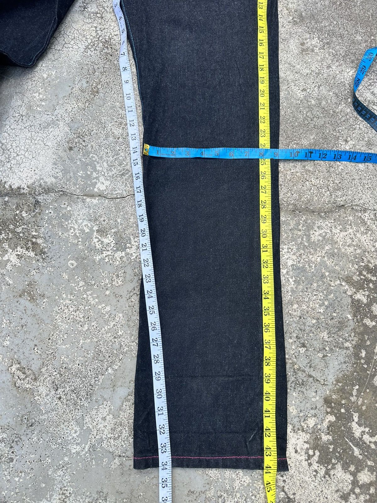 Japanese Brand Gumu Blue Indigo Printed Loose Denim W30 F61 Size US 30 / EU 46 - 7 Thumbnail