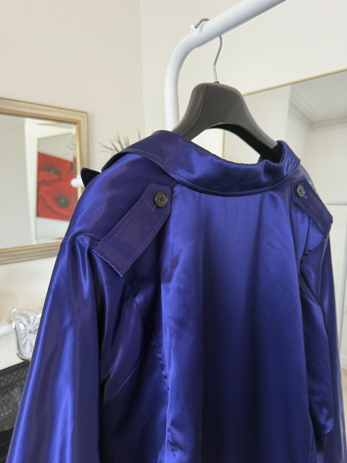 Saint Laurent Paris SS22' Saint Laurent Satin Purple Overcoat Size US M / EU 48-50 / 2 - 11 Thumbnail