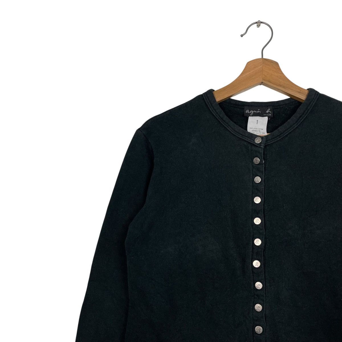 agnes b. Agnes B Snap Button Black Blouse Size S / US 4 / IT 40 - 6 Thumbnail