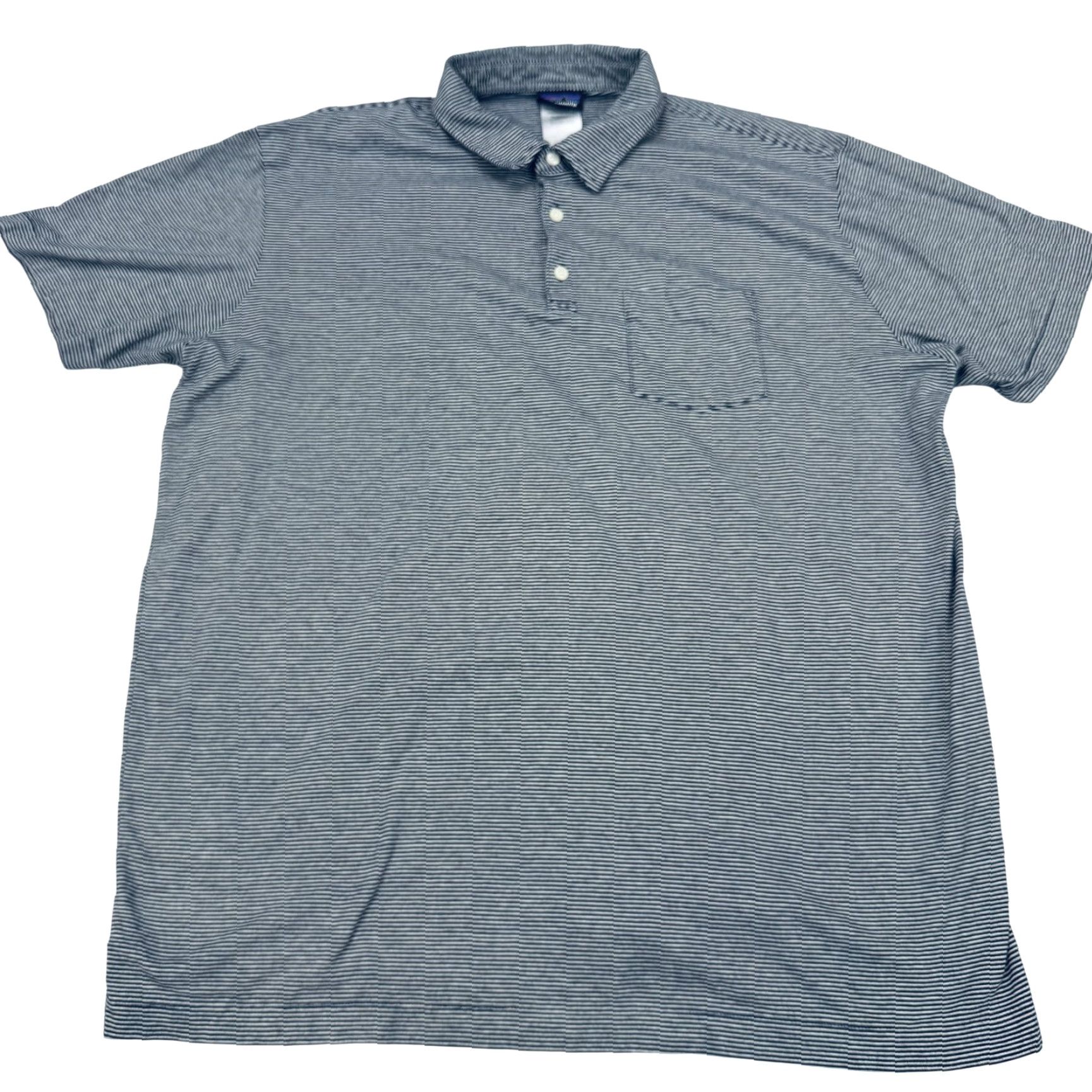 Patagonia Patagonia Polo Shirt Mens 2XL Blue Striped Organic Cotton Pocket Casual Size US XXL / EU 58 / 5 - 2 Thumbnail