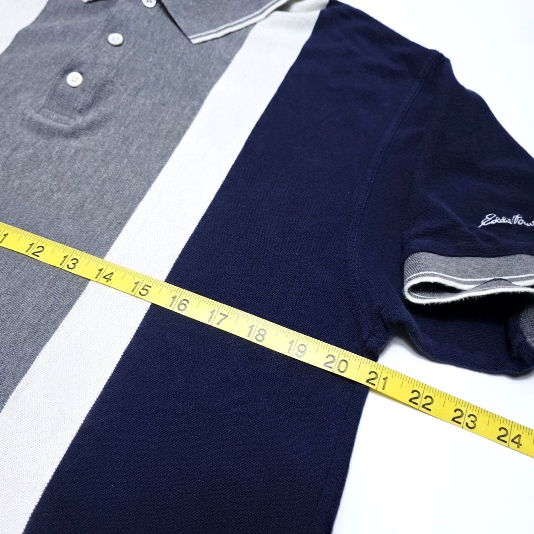 Eddie Bauer VINTAGE Eddie Bauer EBTEK Polo Shirt Blue Striped Mens Small 90s Golf Shirt Size US S / EU 44-46 / 1 - 3 Thumbnail
