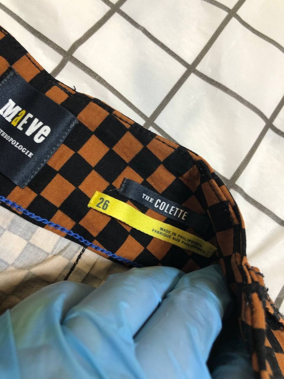 Other Maeve by Anthropologie Orange Brown and Black Checkered the Size US 26 / EU 42 - 11 Thumbnail