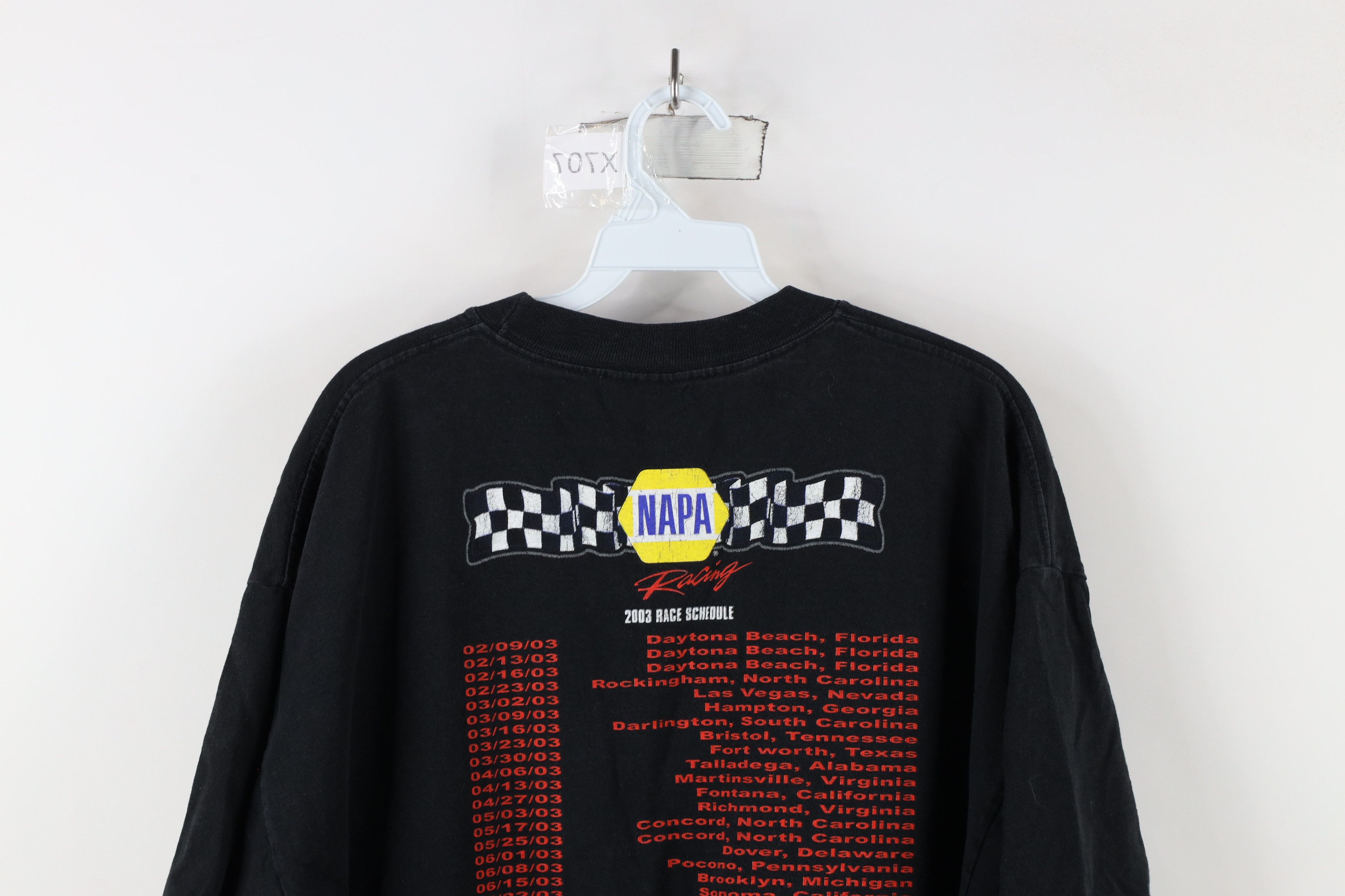Vintage Vintage Y2K 2003 NASCAR Out NAPA Racing Tour T-Shirt Black Size US XL / EU 56 / 4 - 11 Thumbnail