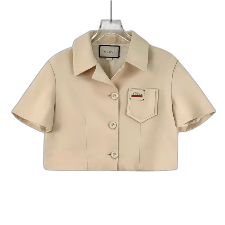 Gucci Beige Wool Short Sleeve Jacket-2505