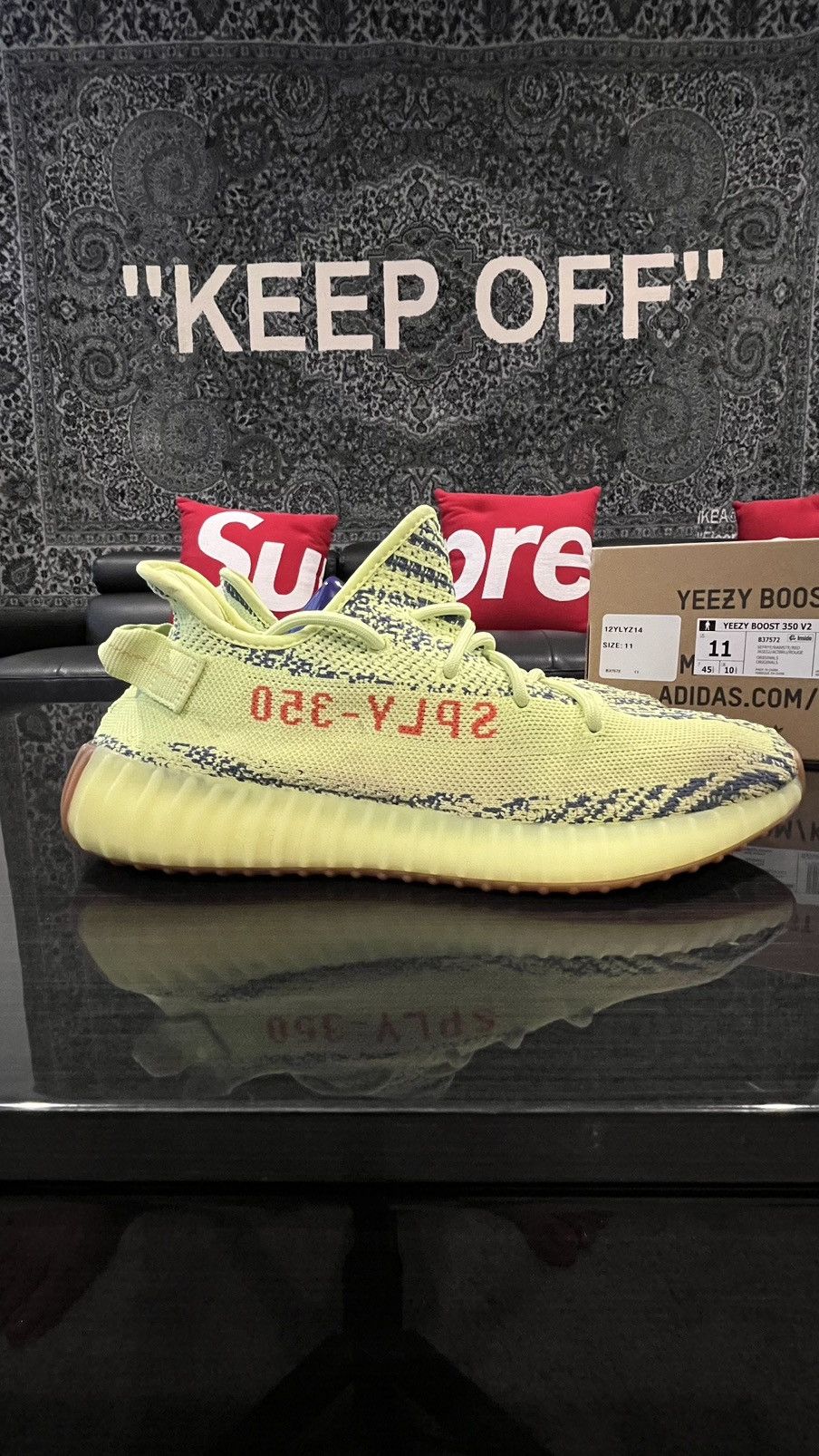 Adidas × Kanye West adidas Yeezy Boost 350 V2 Semi Frozen Yellow Size US 11 / EU 44 - 1 Thumbnail