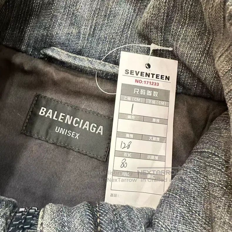 Balenciaga Balenciaga Washed Retro Distressed Parka Denim Jacket Size US S / EU 44-46 / 1 - 6 Thumbnail