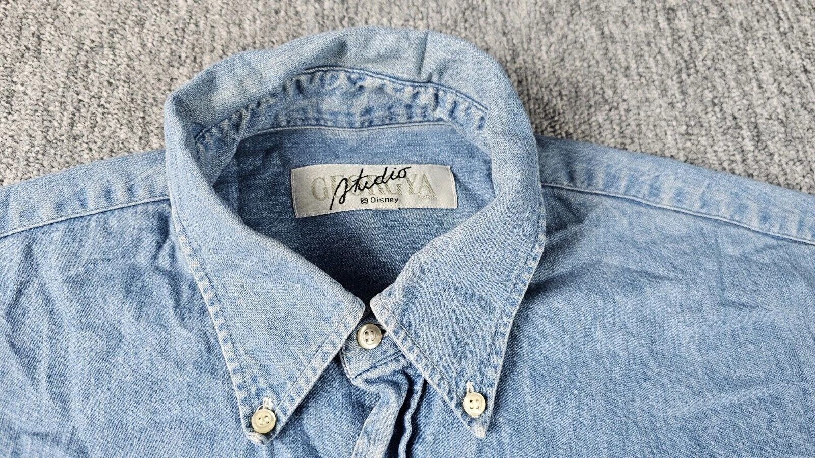 Other 90s Disney Paris Donald Duck Embroidered Denim Shirt L 90s Size US L / EU 52-54 / 3 - 13 Thumbnail