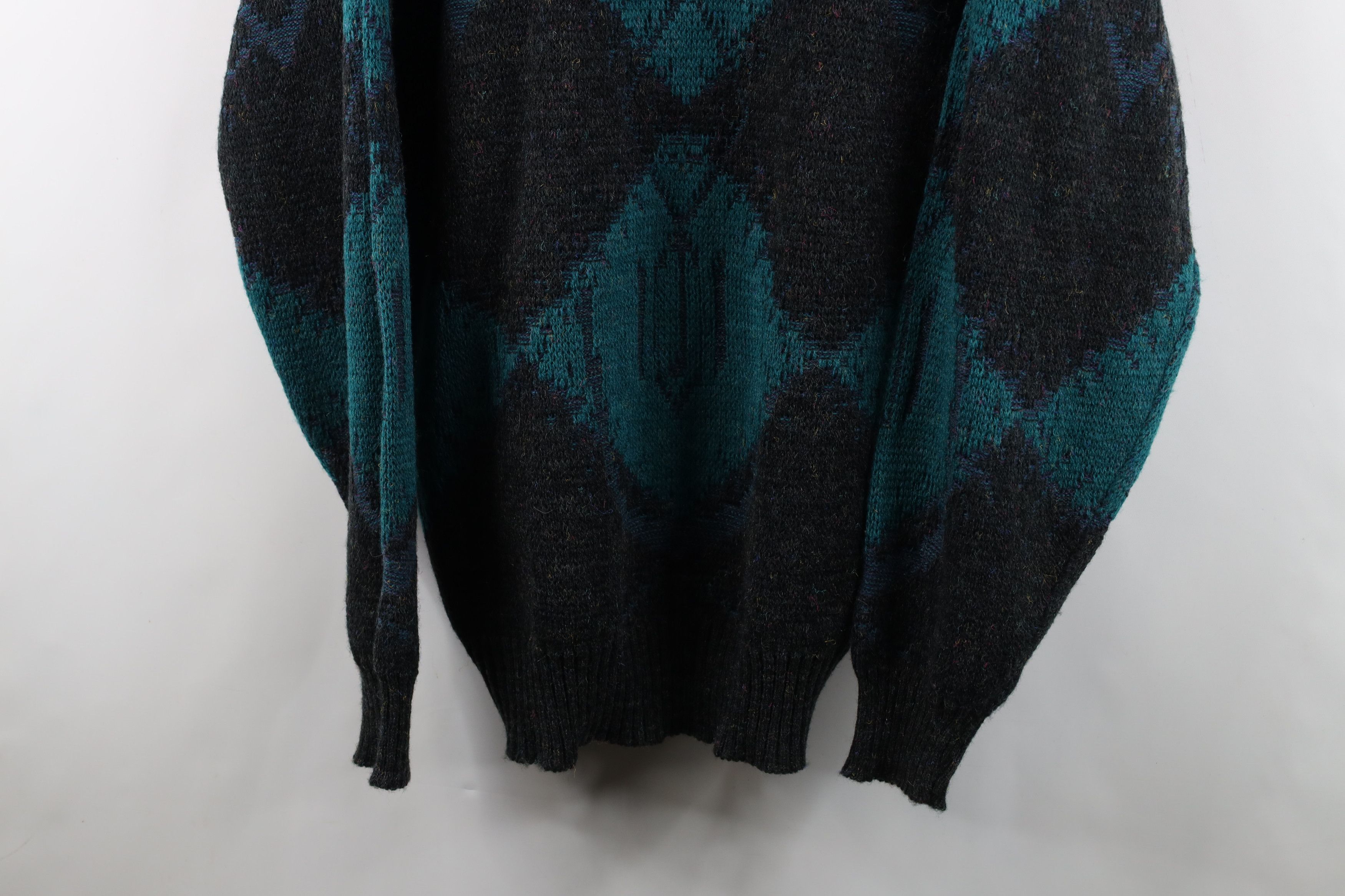 Vintage Vintage 90s Coogi Style Geometric Wool Blend Knit Sweater Size US XL / EU 56 / 4 - 3 Thumbnail