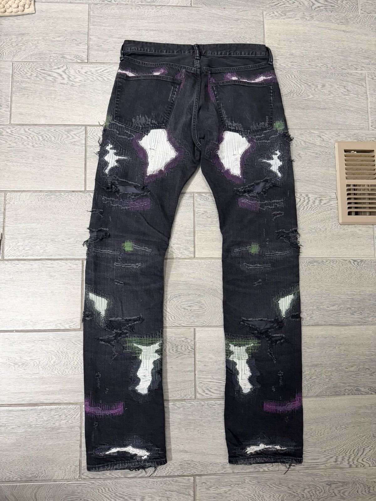 Vlone Vlone Runway Black Scab Jeans L Size US 32 / EU 48 - 9 Thumbnail