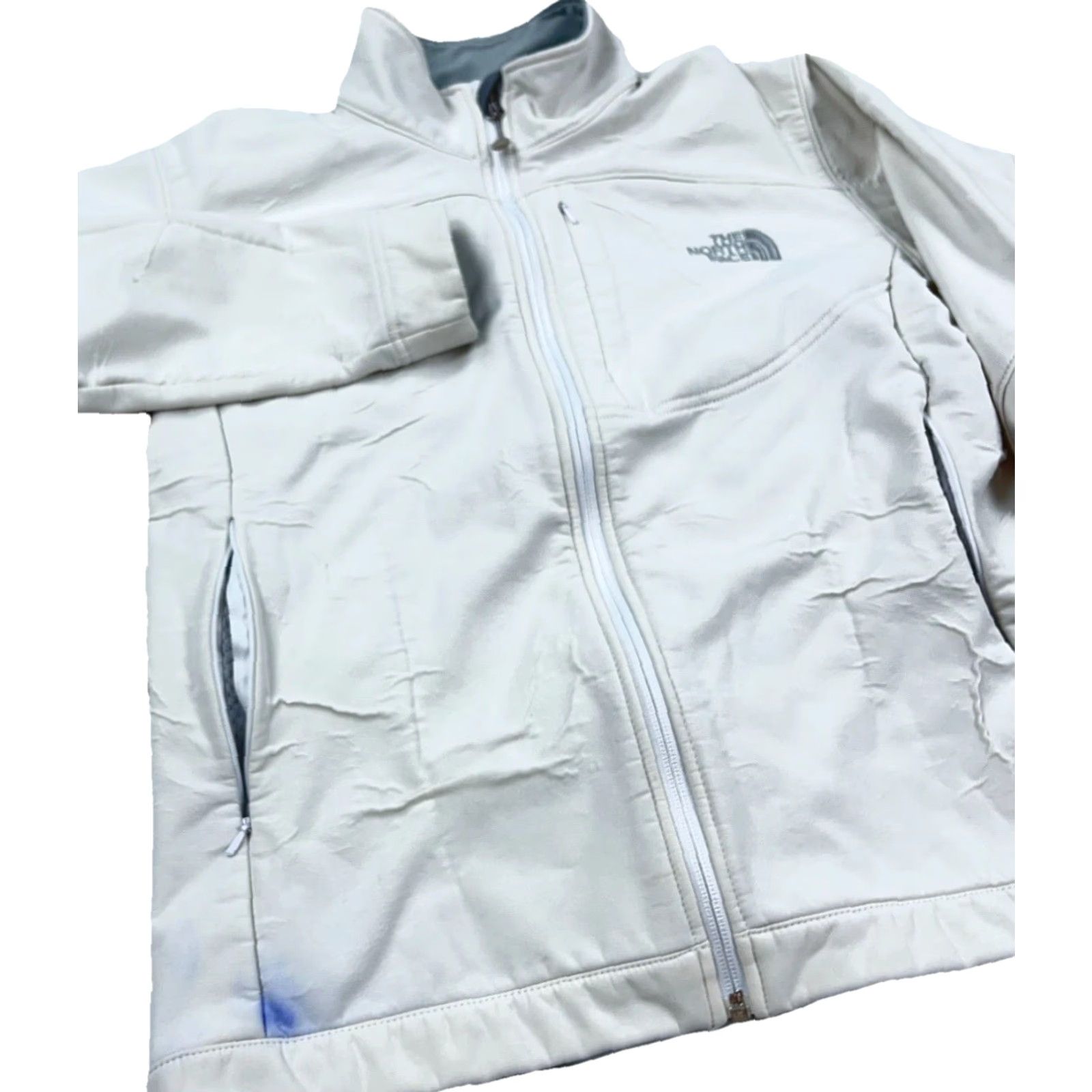 The North Face The North Face Jacket Women L White Soft Shell Apex Layer Coat Ladies Front Zip All Seasons Pockets Logo Embroidered Regular Fit Size L / US 10 / IT 46 - 5 Thumbnail