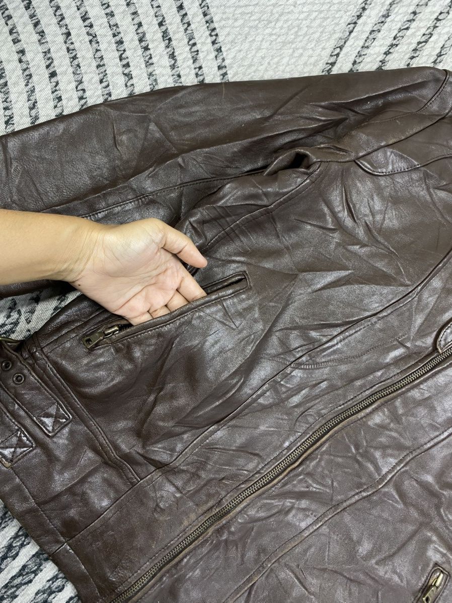 Genuine Leather Vintage N’GENE Genuine Stand-Up Collar Leather Bikers Jacket Size US M / EU 48-50 / 2 - 5 Thumbnail