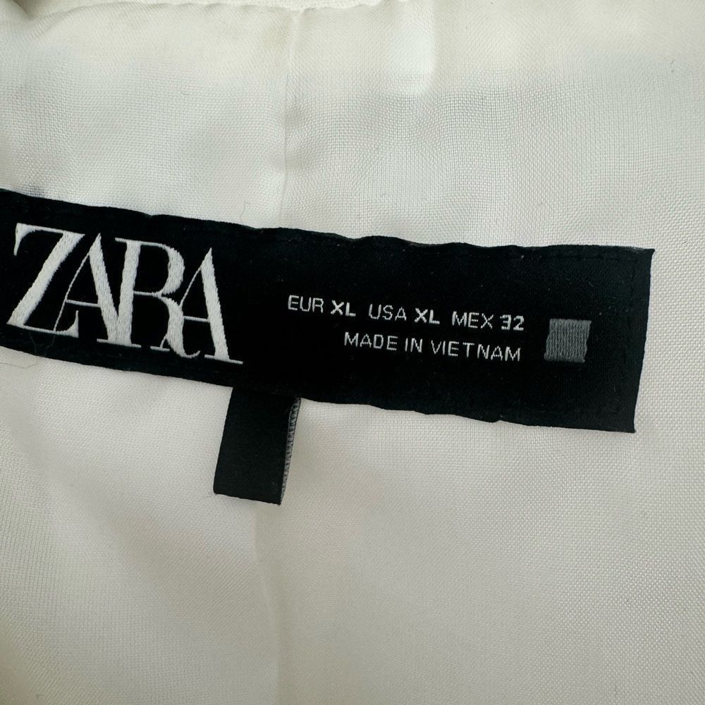 Zara Zara SZ XL White Blazer jacket Size XL / US 12-14 / IT 48-50 - 4 Thumbnail